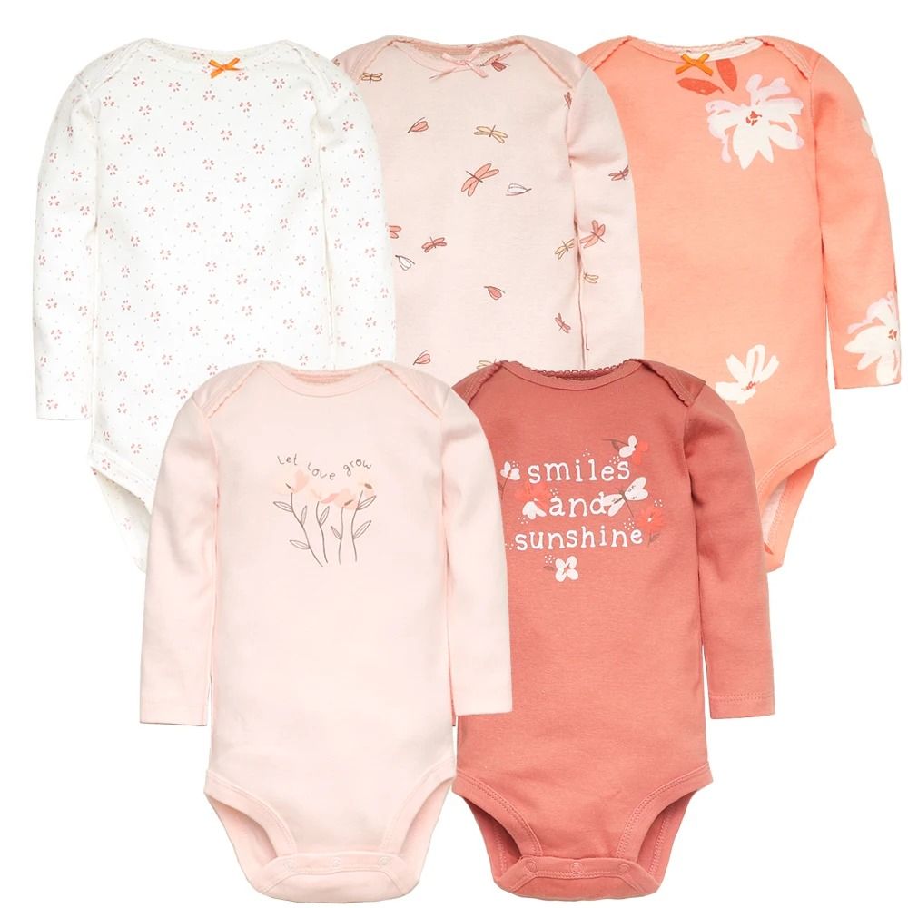 Newborn 5Pieces/Lot Baby Romper Cartoon Whale Print 100% Cotton Girl Boy 0-24M Cute Baby Clothes Infant Bebe Jumpsuits