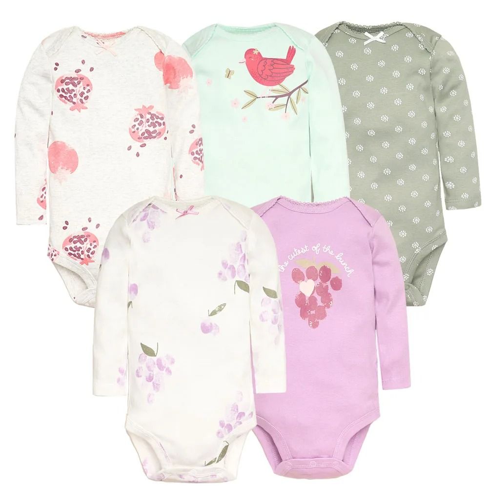 Newborn 5Pieces/Lot Baby Romper Cartoon Jumpsuits Whale Print 100% Cotton Girl Boy 0-24M Cute Baby Clothes Infant Jumpsuits