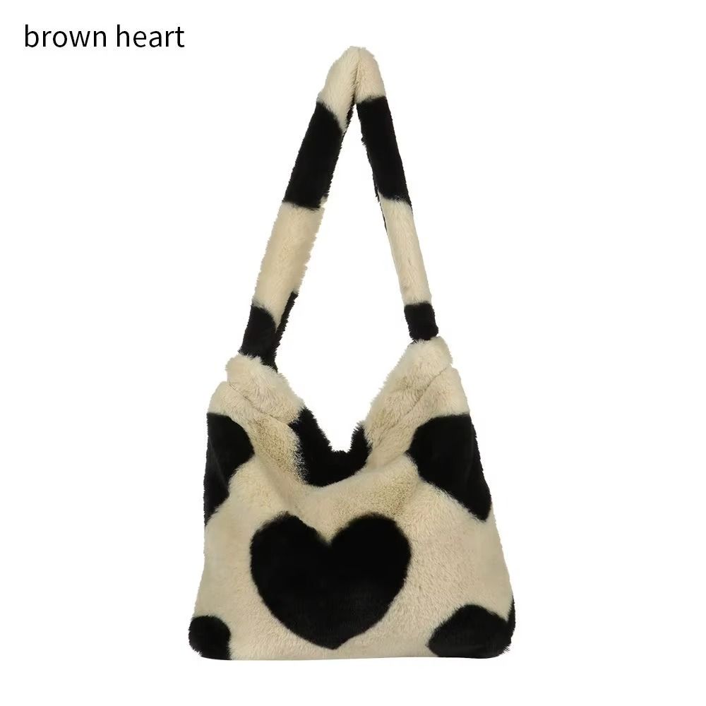 Fashion Plush Tote Shopping Bag Top-handle Bag Female Handbag Women Girls Fluffy Shoulder Bag