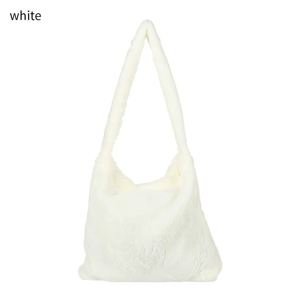 Fashion Plush Tote Shopping Bag Top-handle Bag Female Handbag Women Girls Fluffy Shoulder Bag