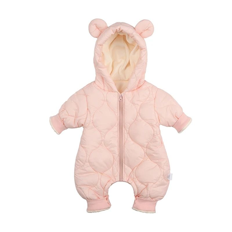 Newborn Baby Romper Winter Thicken Cotton Jumpsuit Infant Onesie Fleece Lining Hooded Rompers for Boy Girl Clothes Kids Outfit