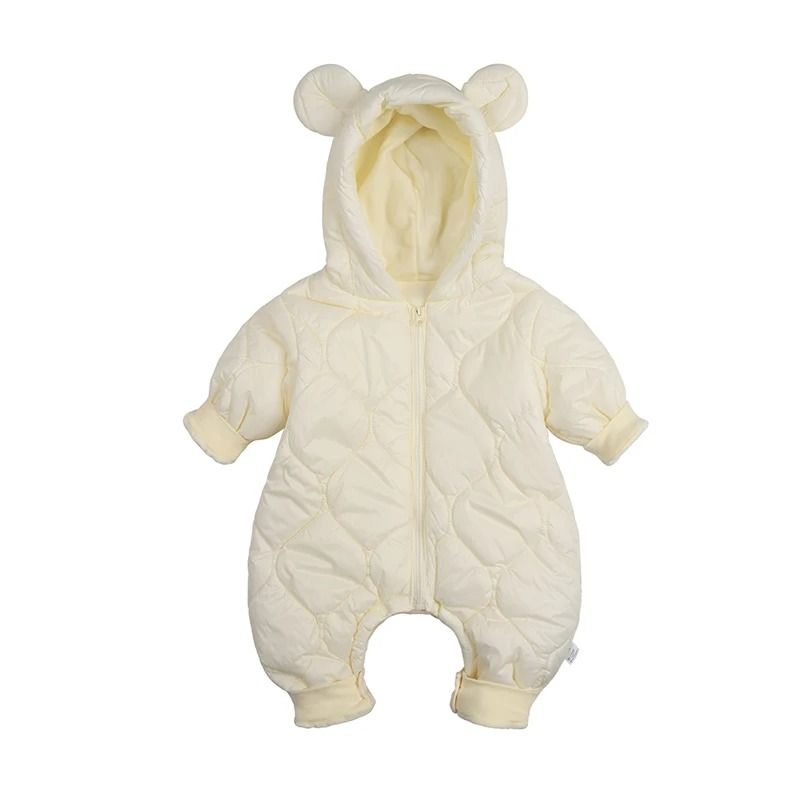 Newborn Baby Romper Winter Thicken Cotton Jumpsuit Infant Onesie Fleece Lining Hooded Rompers for Boy Girl Clothes Kids Outfit