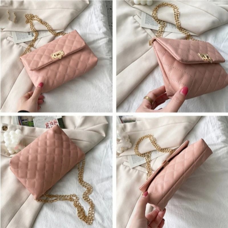 New Fashion Ladies Bags Fashion Chain Crossbody Small Square Bag Handbags Single Shoulder Fresh and Elegant Crossbody Women Ladies Girls Handbag