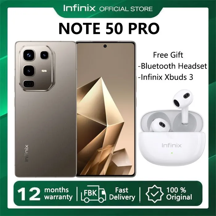 [Flash Sale] Infinix Note 50 PRO 256GB+16GB (8+8)GB RAM 6.78" 144Hz Screen Dual SIM Phone 90W 5200mAh 50MP Camera  Android 15 MediaTek Helio G100 Ultimate Smart AI Phones-Free Gift