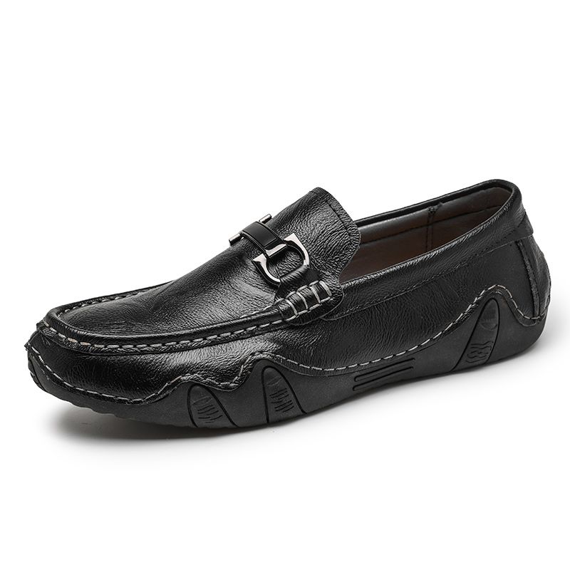 SocNoDn Luxury Men Casual Fashion Dress Genuine Leather Shoes Wedding Work Moccasins Loafers Shoes