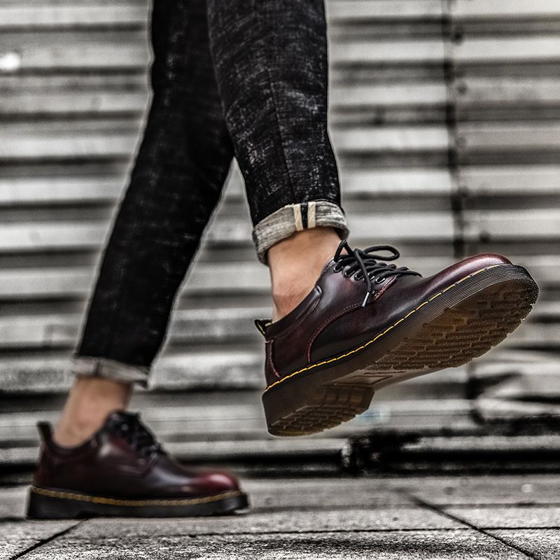 SocNoDn Men's Fashion Luxury Casual Genuine Leather Socks Boots Men Dr Martens Hiking Shoes Boots