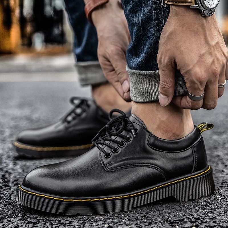 SocNoDn Men's Fashion Luxury Casual Genuine Leather Socks Boots Men Dr Martens Hiking Shoes Boots