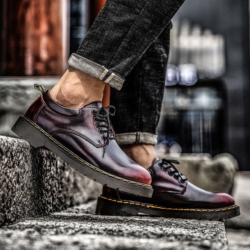 SocNoDn Men's Fashion Luxury Casual Genuine Leather Socks Boots Men Dr Martens Hiking Shoes Boots