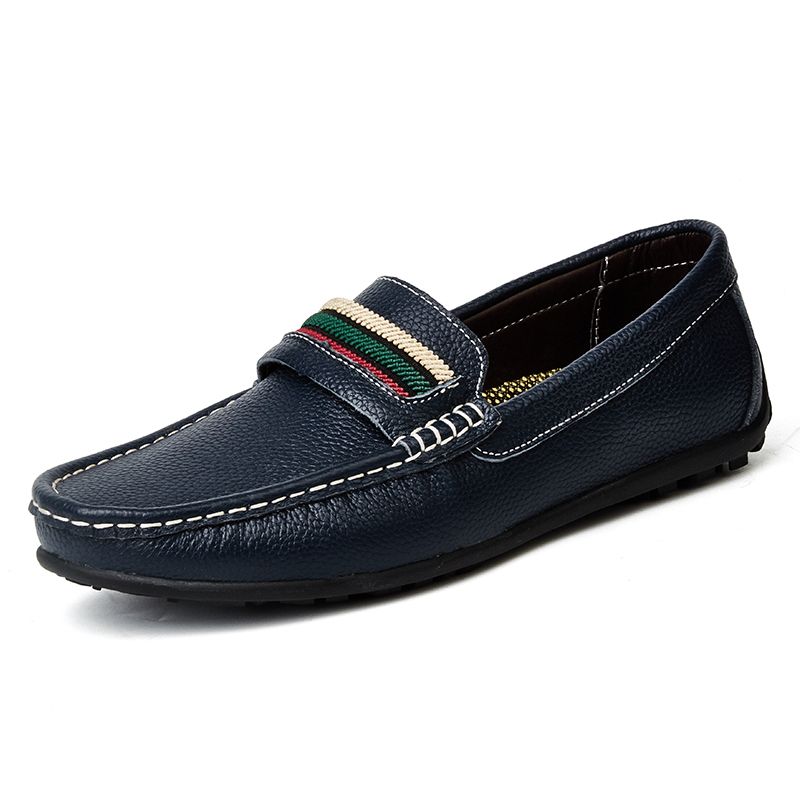 SocNoDn Luxury Men Casual Fashion Dress Formal Genuine Leather Shoes Wedding Work Loafers Shoes