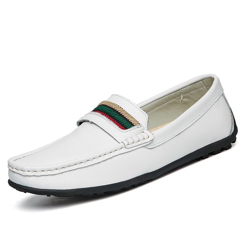 SocNoDn Luxury Men Casual Fashion Dress Formal Genuine Leather Shoes Wedding Work Loafers Shoes