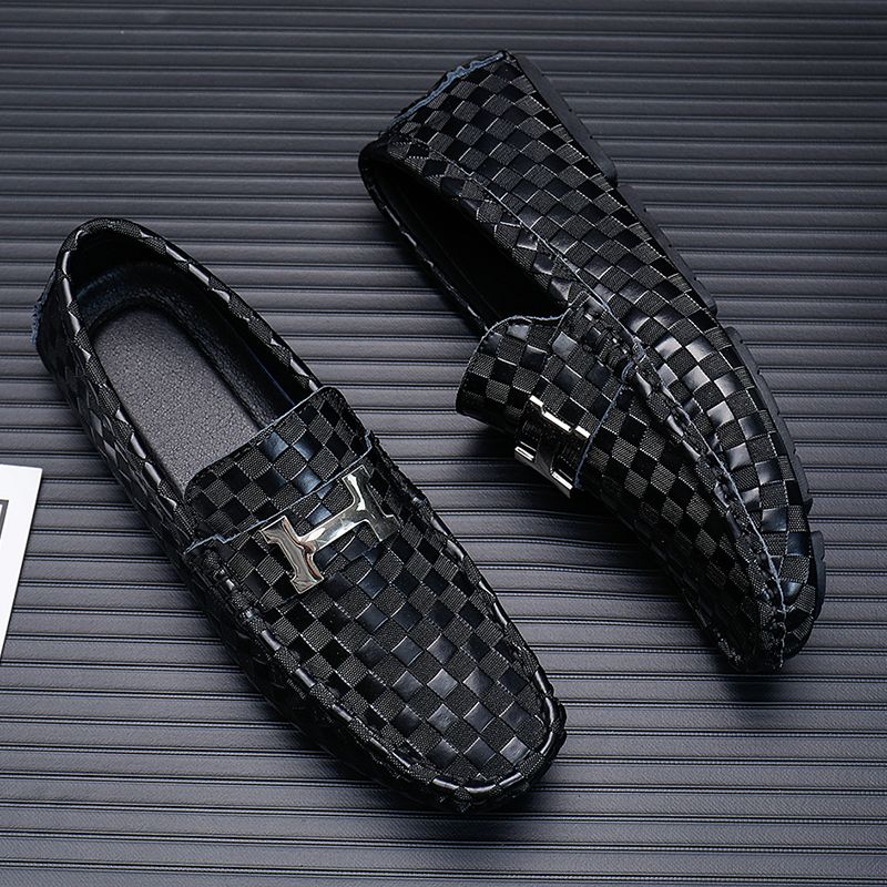 SocNoDn Men Fashion Designer Luxury  Formal Casual Genuine Leather Wedding Office Shoes Loafers Soft