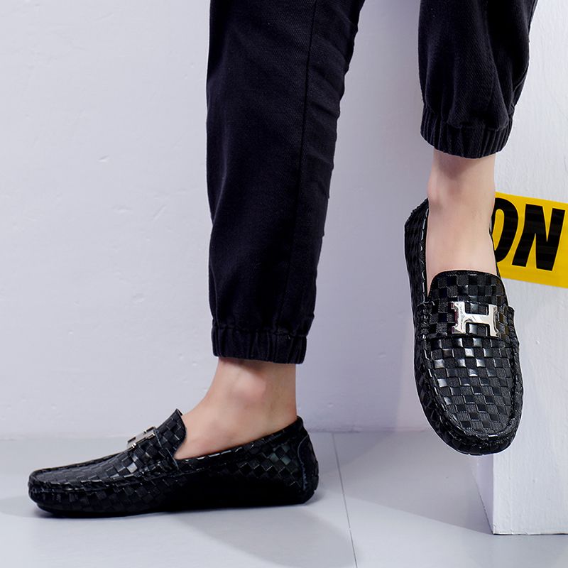 SocNoDn Men Fashion Designer Luxury  Formal Casual Genuine Leather Wedding Office Shoes Loafers Soft