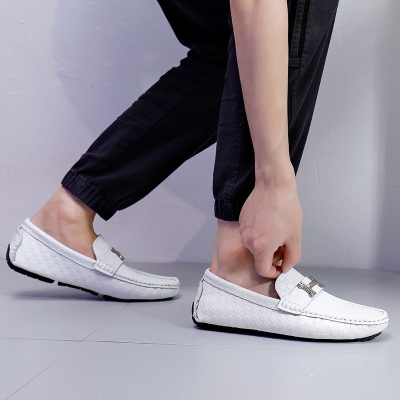 SocNoDn Men Fashion Designer Luxury  Formal Casual Genuine Leather Wedding Office Shoes Loafers Soft