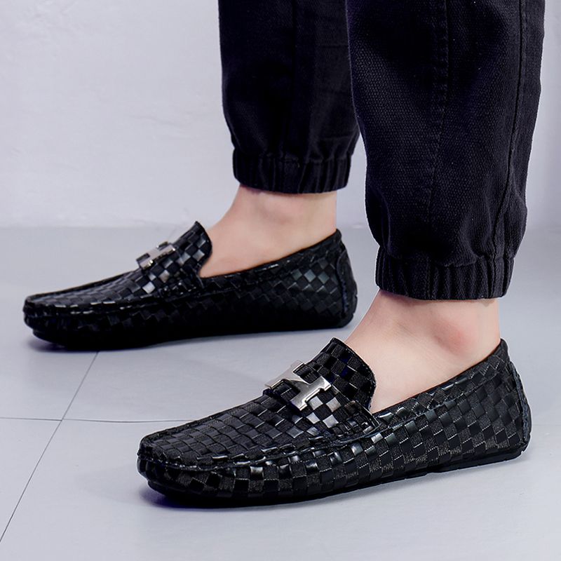SocNoDn Men Fashion Designer Luxury  Formal Casual Genuine Leather Wedding Office Shoes Loafers Soft