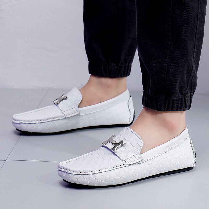 SocNoDn Men Fashion Designer Luxury  Formal Casual Genuine Leather Wedding Office Shoes Loafers Soft