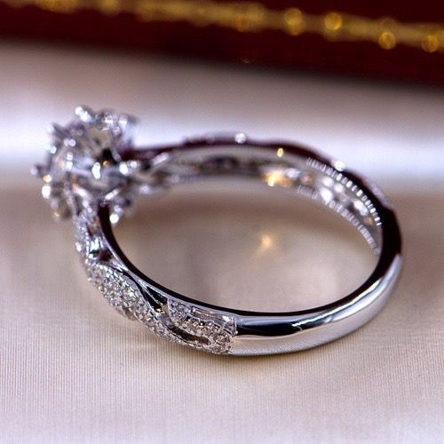 One piece couple ring wedding ring engagement ring set with simulated diamond flower ring princess ring jewelry wedding anniversary