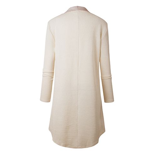 Spring and Fall Women's Over Knee Soft Lightweight Knit Fabric Coat Long Trench Coat Fashion Solid Slim Fit Long Trench Coat