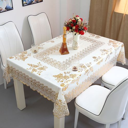 Plastic tablecloth, waterproof, heat-resistant, oil resistant, no wash tablecloth, PVC dining table mat, European rectangular coffee table tablecloth, rustic style