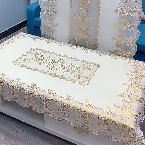 Plastic tablecloth, waterproof, heat-resistant, oil resistant, no wash tablecloth, PVC dining table mat, European rectangular coffee table tablecloth, rustic style