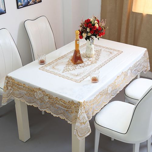 Plastic tablecloth, waterproof, heat-resistant, oil resistant, no wash tablecloth, PVC dining table mat, European rectangular coffee table tablecloth, rustic style