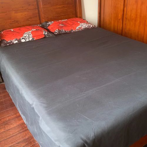 1- piece BedSheet Red Rose Purple Rose pattern 3D Printing Pattern （no pillowcase）