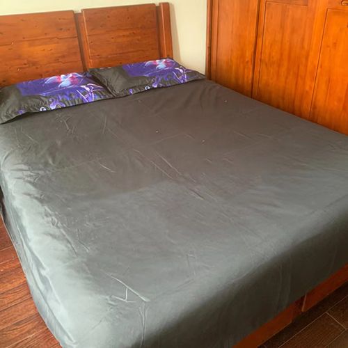 1- piece BedSheet Red Rose Purple Rose pattern 3D Printing Pattern （no pillowcase）