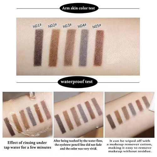 5-piece pack with 5 colors Microblading eyebrow pencil waterproof liquid eyebrow pencil long-lasting makeup eyebrow pencil eye makeup view 9