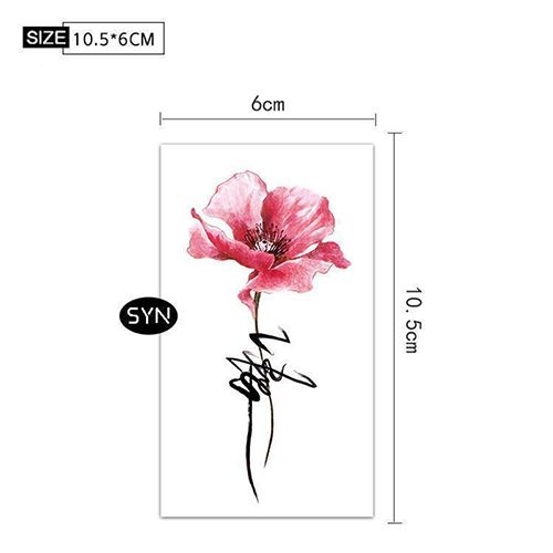 Tattoo stickers for waterproof long-lasting sexy women collarbone ankle cherry blossom rose small fresh girl tattoo stickers