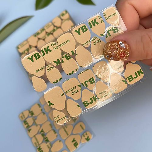 10 sheets/240pcs ultra-thin super invisible double-sided adhesive jelly glue nail stickers false nails with strong viscosity, durable and removable for nail wearing