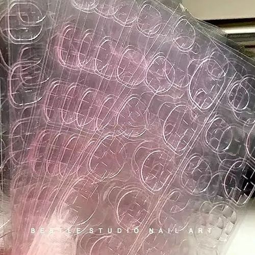 10 sheets/240pcs ultra-thin super invisible double-sided adhesive jelly glue nail stickers false nails with strong viscosity, durable and removable for nail wearing