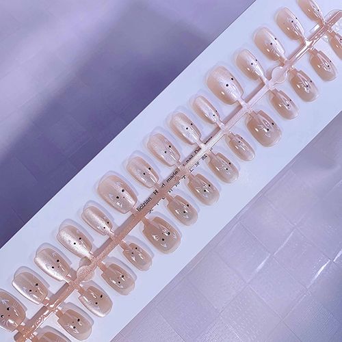 30pcs Fake Nails Reusable Stick On Nails Press on Full Cover False Nail Tips with Jelly Stickers Makeup Accessories