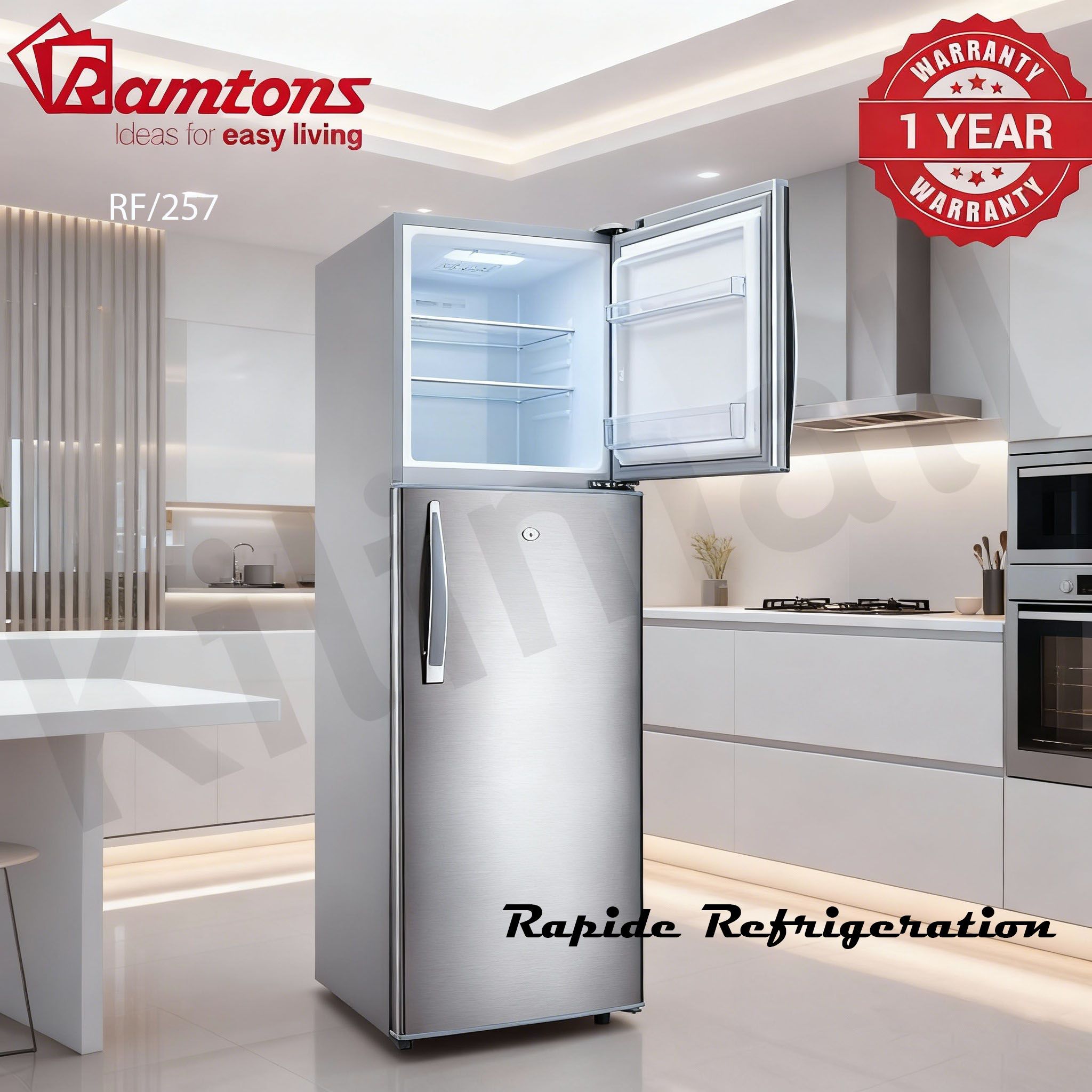 Ramtons RF/257- 2 Door Direct Cool Fridge - 213 Litres double-door refrigerator Refrigerators