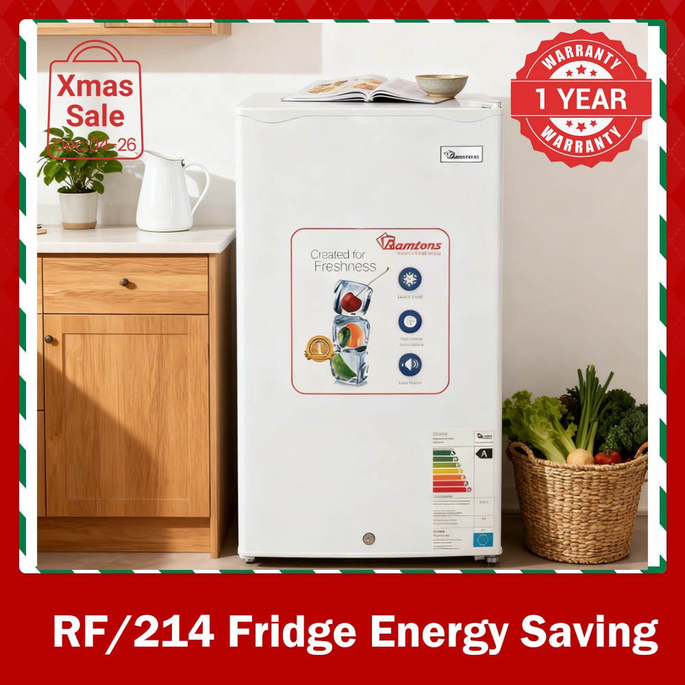 【special off】Ramtons - RF/214 1 Door Fridge Energy Saving - 90 Litres - White Similar products from Ramtons Transparent shelves 90 liters Refrigerators  Home Improvement