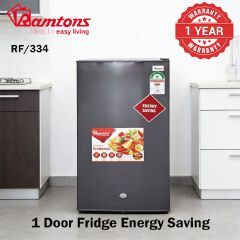 Ramtons RF/334 85L Single Door Direct Cool Fridge Silver | Adjustable Thermostat, Lockable Door, Vegetable Crisper  Energy Saving