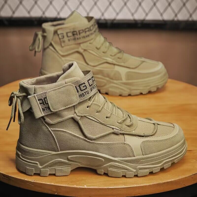 Men's shoes new high-top Martin boots men's Korean version of thick sole wear-resistant tooling boots Korean casual fashion shoes