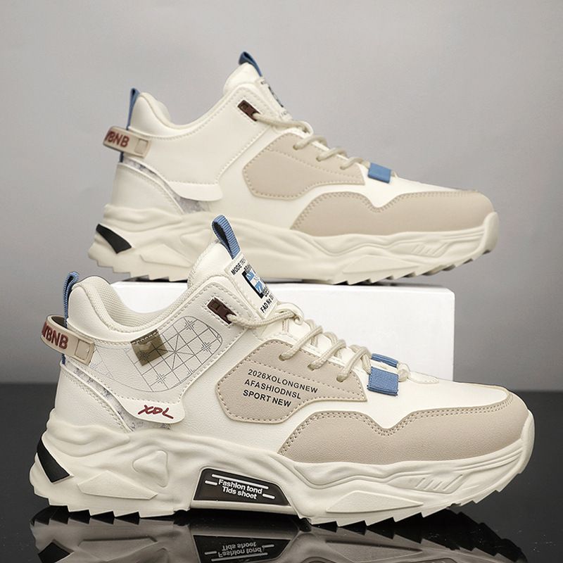 Men boots high-top casual sneakers height-raised design basketball and sport  shoes