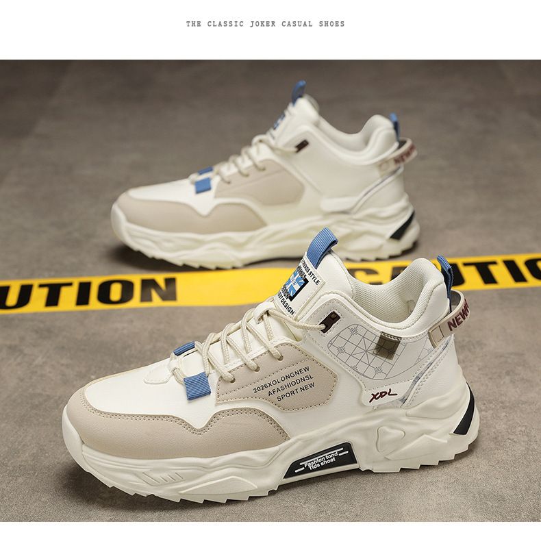 Men boots high-top casual sneakers height-raised design basketball and sport  shoes