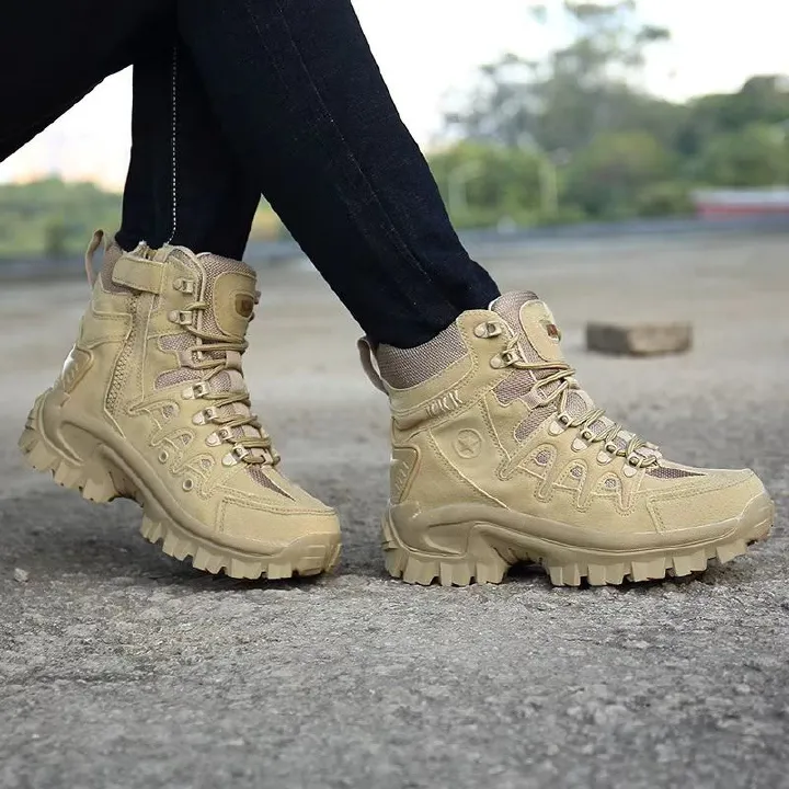 Men's boots travel sports outdoor single Boots Men's shoes high top training Boots Men's outdoor boots.