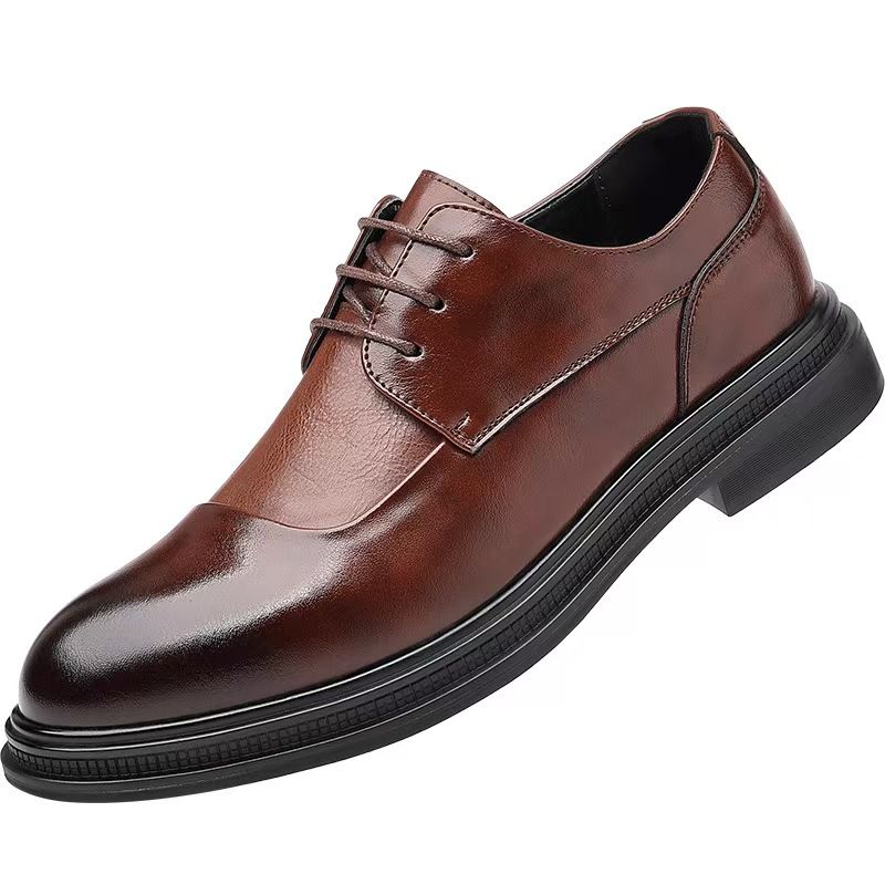 Men's leather shoes, business high-end casual leather shoes, low cut fashionable and comfortable lace up styles, men's shoes, business suits, trendy shoes, men's shoes.