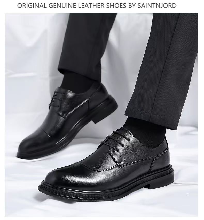 Men's leather shoes, business high-end casual leather shoes, low cut fashionable and comfortable lace up styles, men's shoes, business suits, trendy shoes, men's shoes.