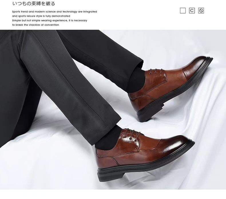Men's leather shoes, business high-end casual leather shoes, low cut fashionable and comfortable lace up styles, men's shoes, business suits, trendy shoes, men's shoes.
