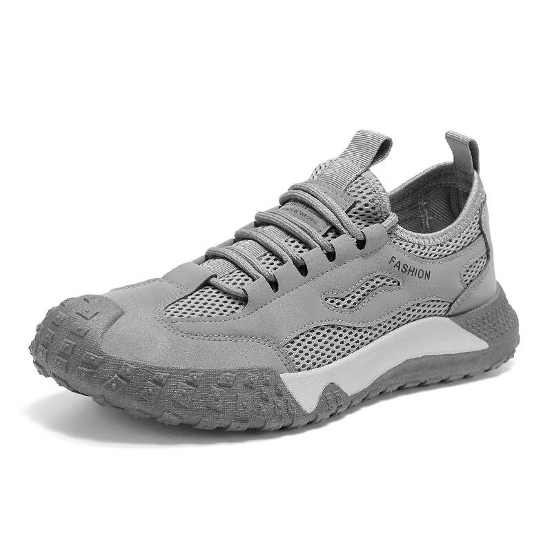 Labor protection shoes, men's shoes, breathable mesh perforated mesh shoes, sports shoes, anti slip and wear-resistant casual outdoor work board shoes.