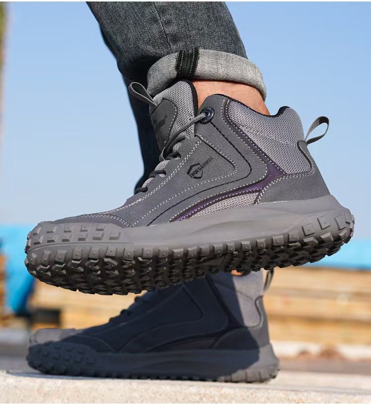 Labor protection shoes, anti smashing and anti piercing tire soles, anti slip and breathable, lightweight and safe shoes, plus size safety shoes, workwear shoes.