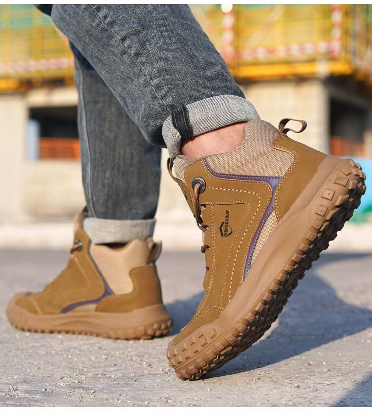 Labor protection shoes, anti smashing and anti piercing tire soles, anti slip and breathable, lightweight and safe shoes, plus size safety shoes, workwear shoes.