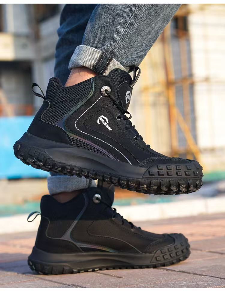 Labor protection shoes, anti smashing and anti piercing tire soles, anti slip and breathable, lightweight and safe shoes, plus size safety shoes, workwear shoes.