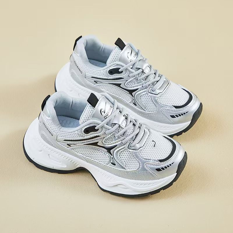 Women's shoes, fashionable sneakers, old shoes, female teenagers, students, sports, running, casual shoes, thick-soled height-increasing sneakers.