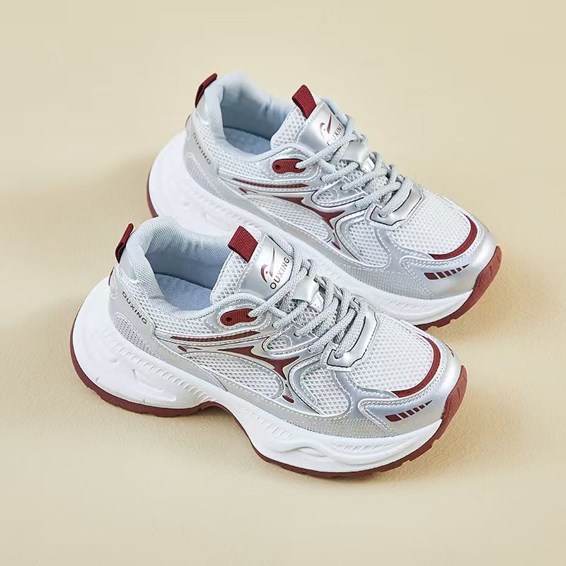 Women's shoes, fashionable sneakers, old shoes, female teenagers, students, sports, running, casual shoes, thick-soled height-increasing sneakers.