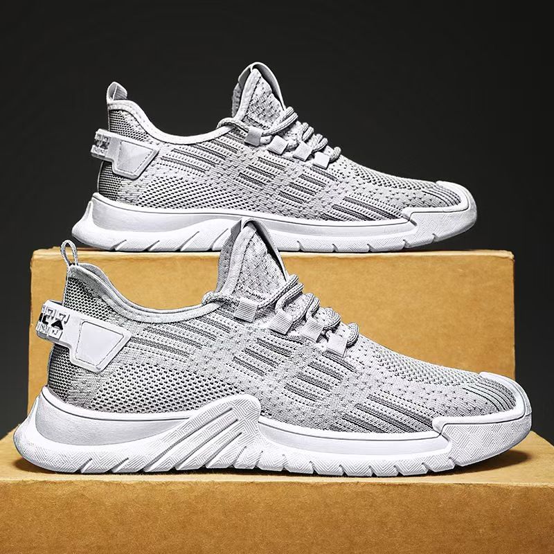 Large-size men's shoes, breathable sneakers, casual thin breathable mesh shoes, fashionable lightweight running men's shoes, outdoor sneakers.