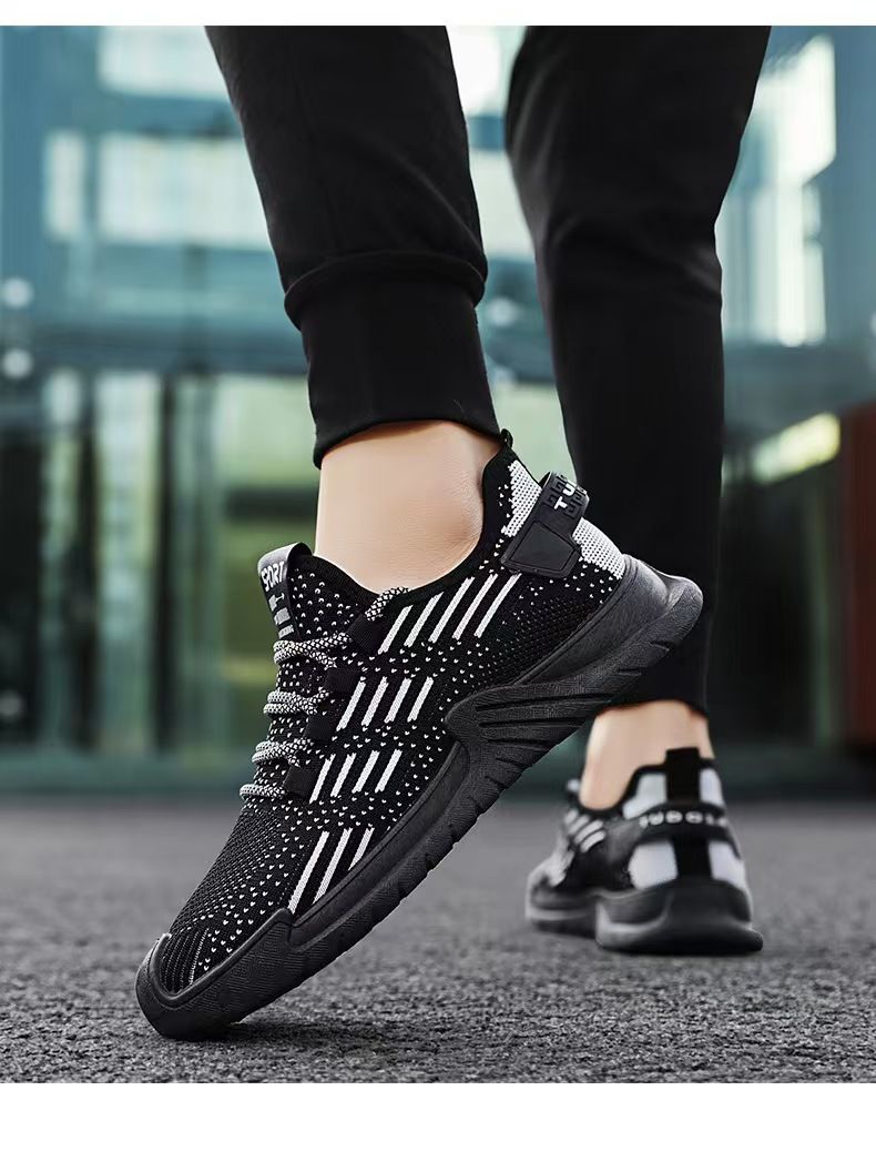 Large-size men's shoes, breathable sneakers, casual thin breathable mesh shoes, fashionable lightweight running men's shoes, outdoor sneakers.