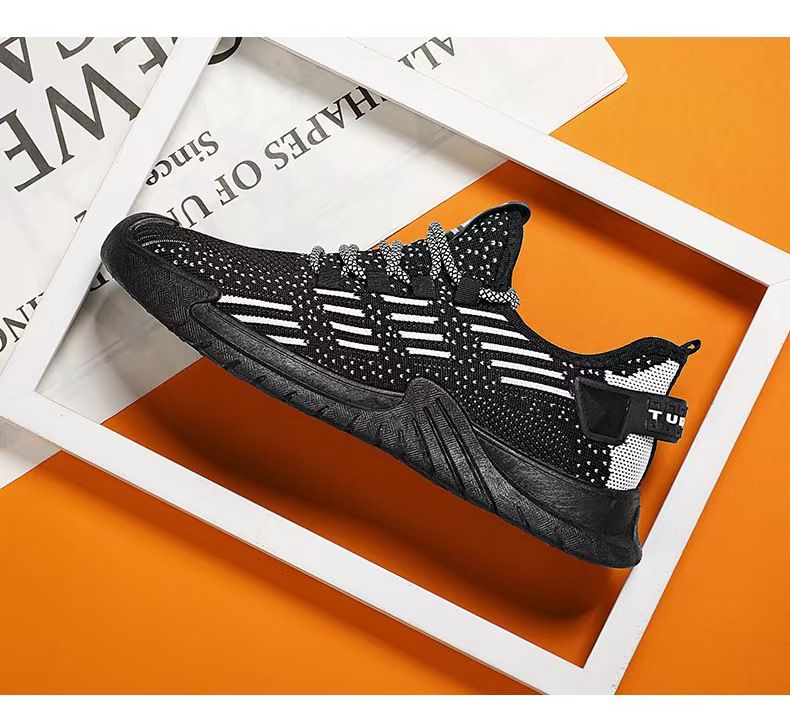 Large-size men's shoes, breathable sneakers, casual thin breathable mesh shoes, fashionable lightweight running men's shoes, outdoor sneakers.